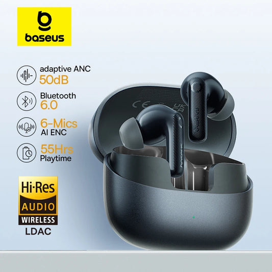 Baseus EP10 Pro ANC Earbuds – -50dB, Bluetooth 6.0, 55Hr