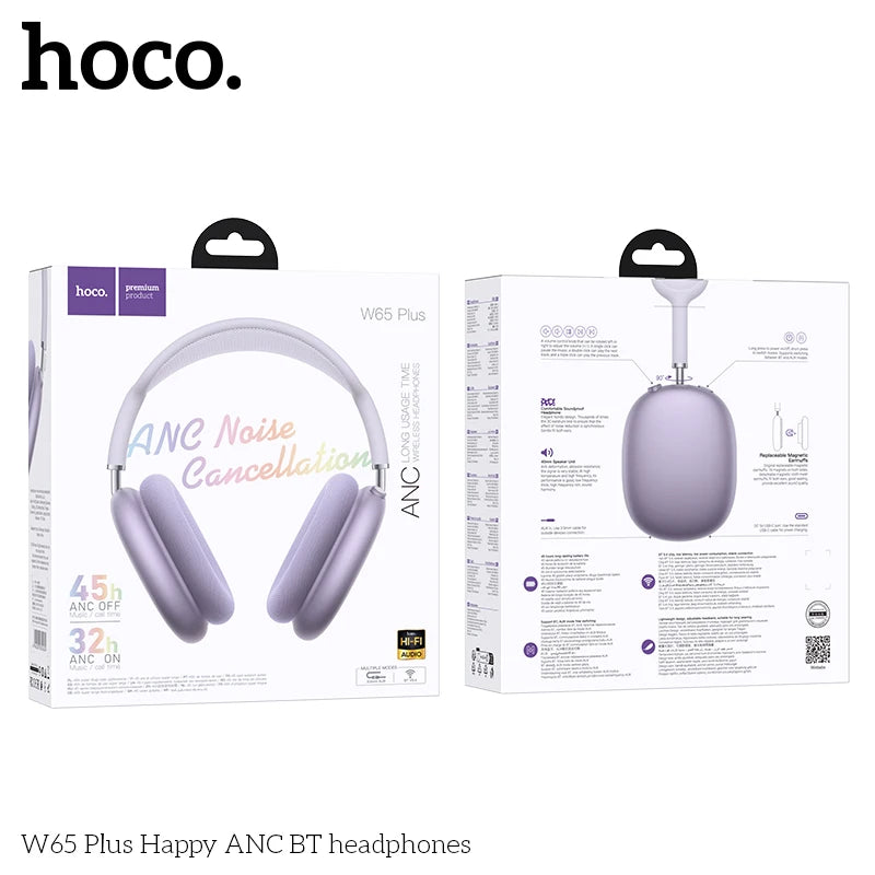 HOCO W65 Plus Over-Ear ANC Headphones