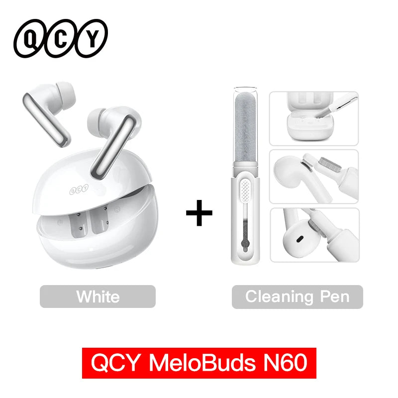 QCY MeloBuds N60 ANC Wireless Earbuds – Bluetooth 6.0, 45Hr
