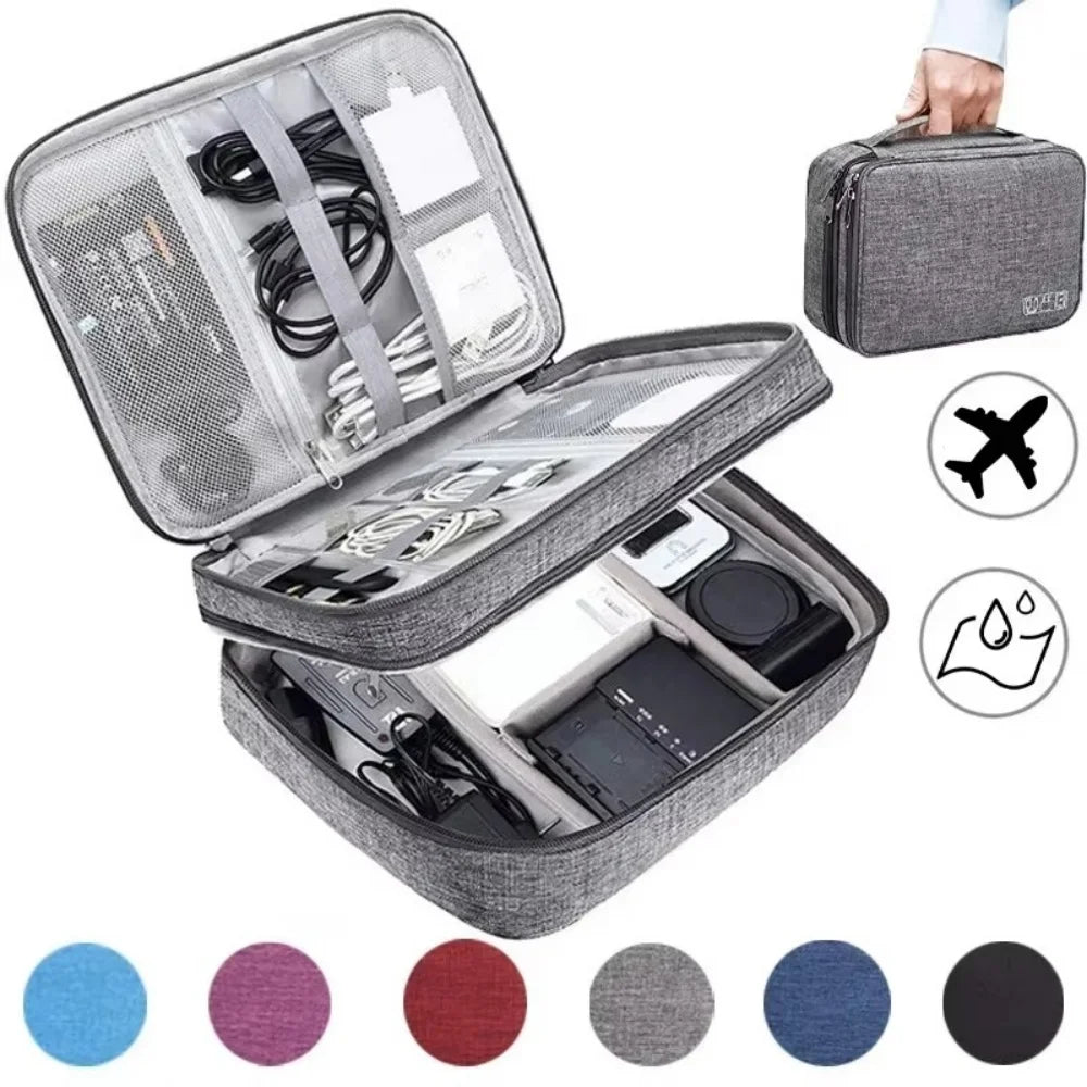 Waterproof Cable & Headphone Organiser Bag for Travel