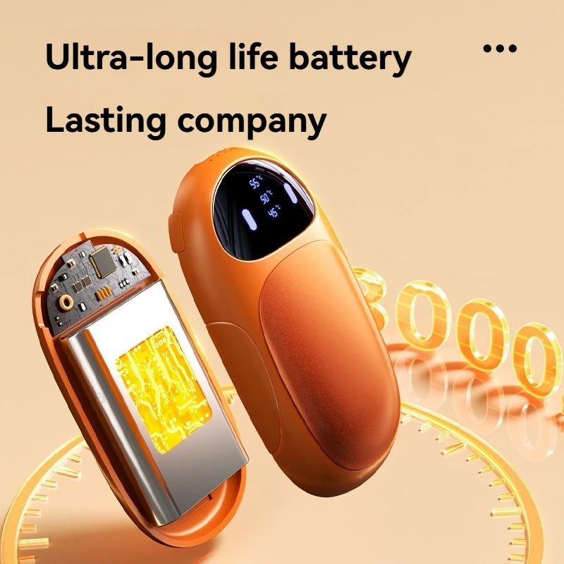 2-in-1 Magnetic Hand Warmer – USB Rechargeable, 3-Setting Compact Pocket Heater