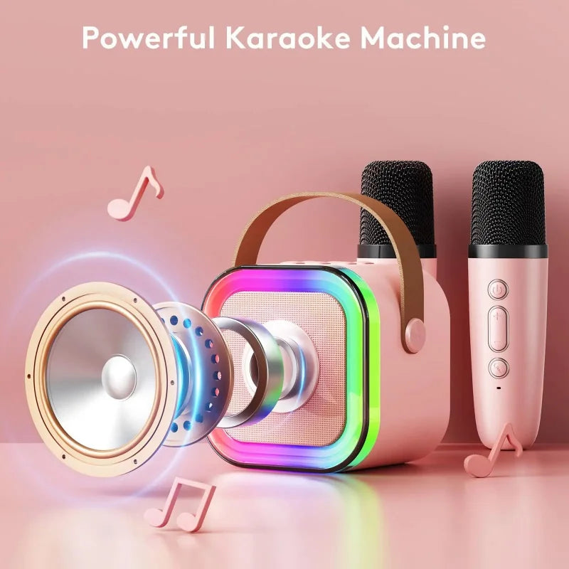 K12 Karaoke Machine with Wireless Microphones & RGB Lights