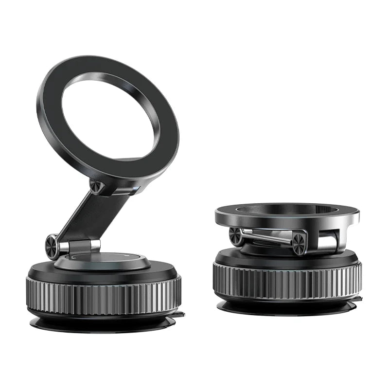 Electric Vacuum Magnetic Car Phone Mount – Foldable for iPhone & Live Streaming