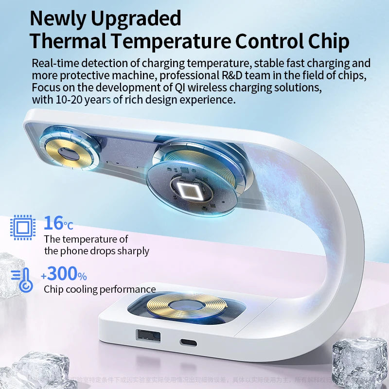 4-in-1 Magnetic Wireless Charging Station with USB