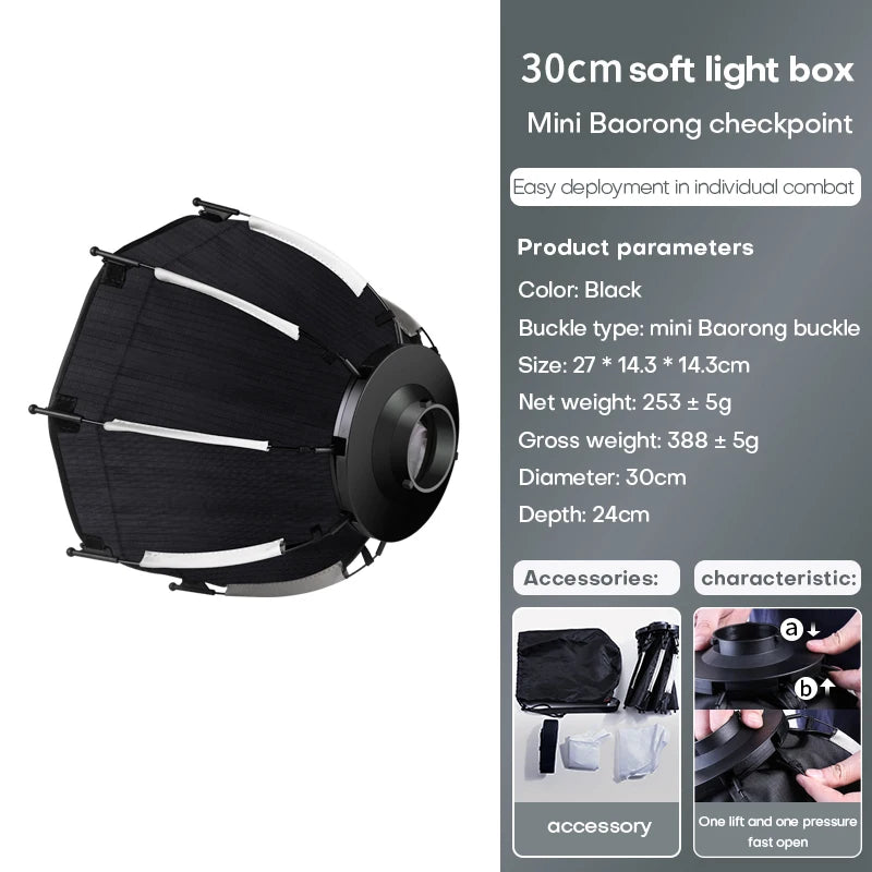 80W Dual Colour Temperature COB LED Video Light with Bowens Mount