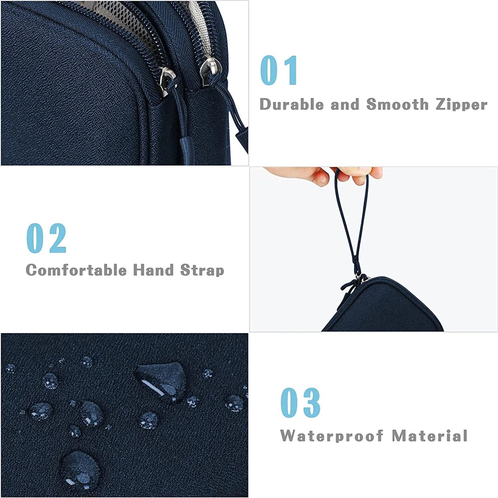 Waterproof Double-Layer Electronics Travel Organiser