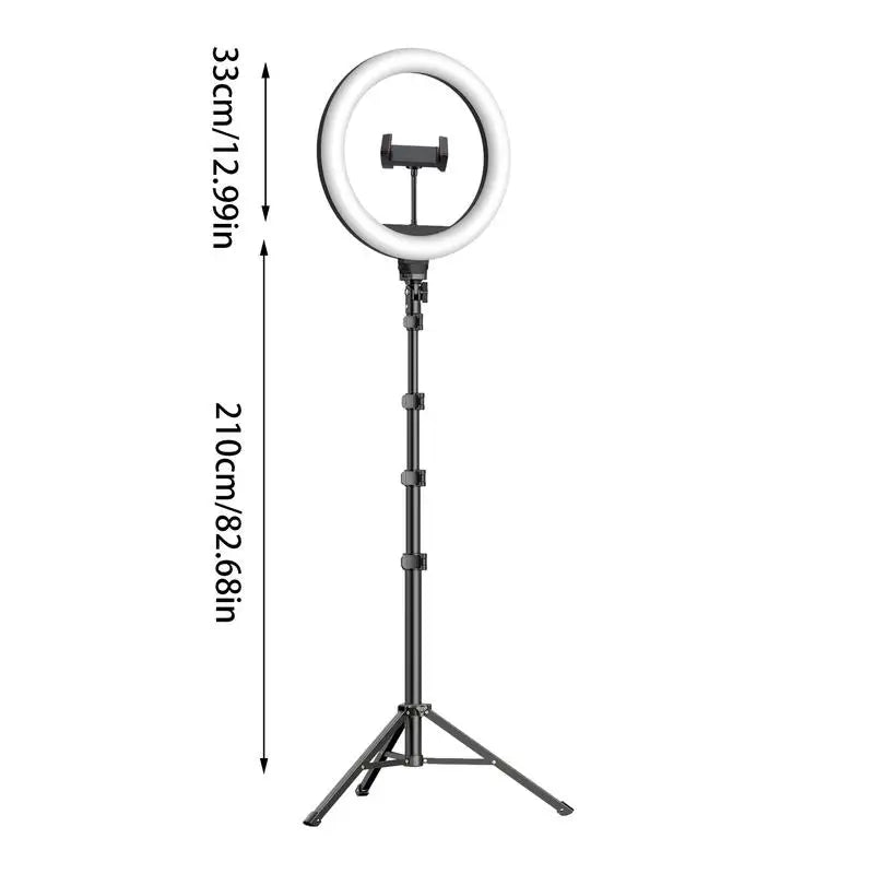 Dimmable RGB Ring Light with 2.1m Stand for Studio & Video