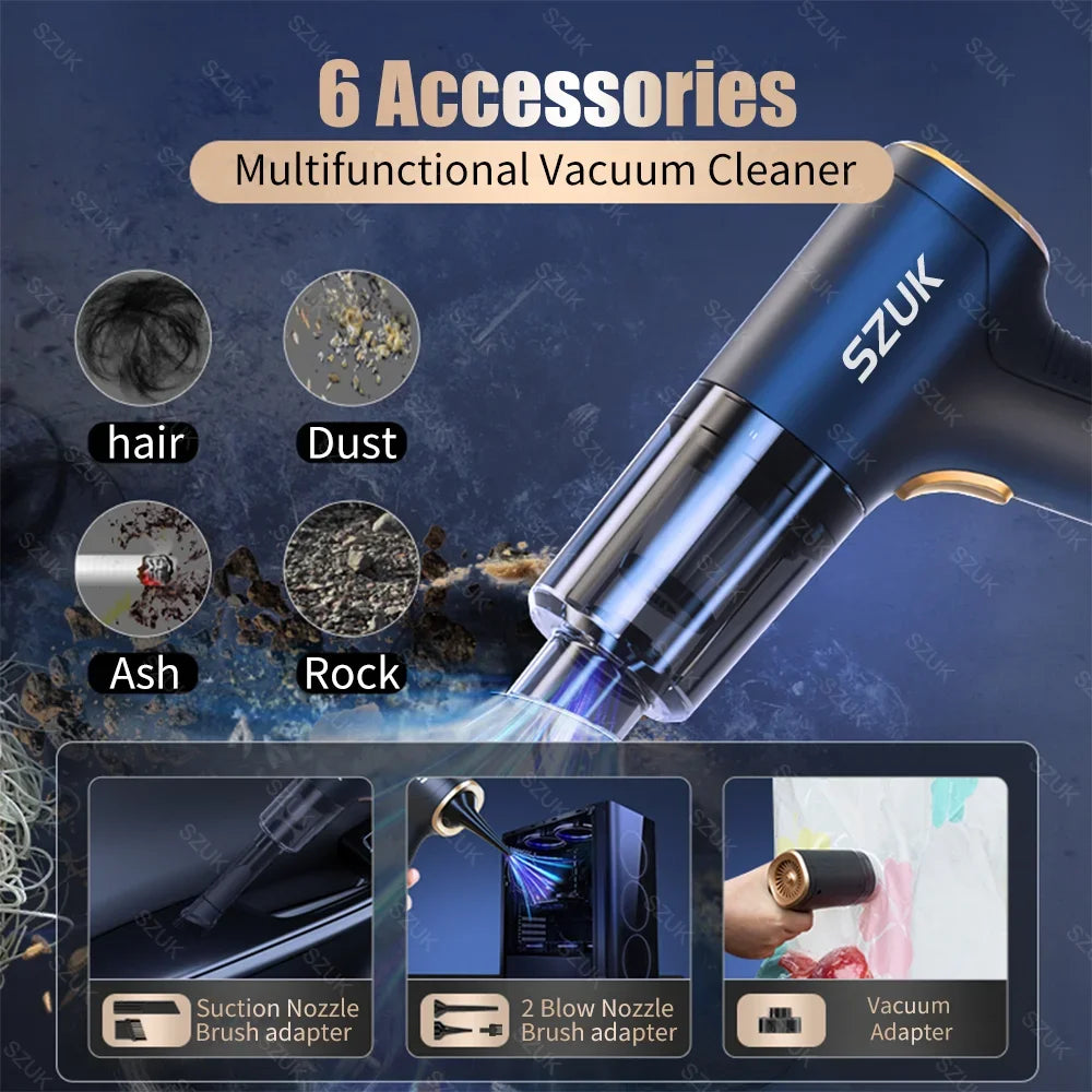 SZUK 98000PA Wireless Car Vacuum Cleaner with Brushless Motor