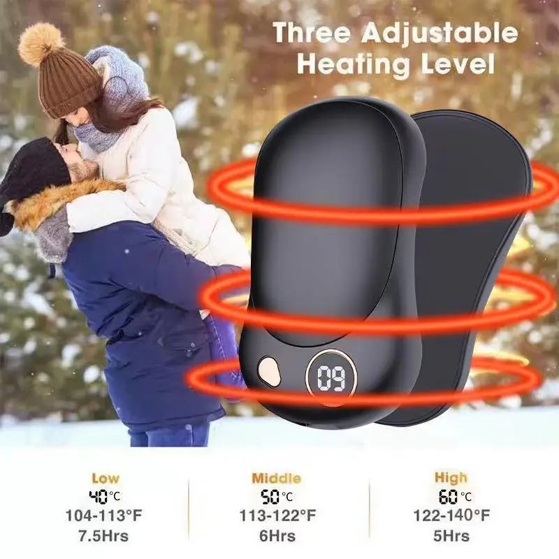 Magnetic Split-Type Hand Warmer & Power Bank – USB Self-Heating