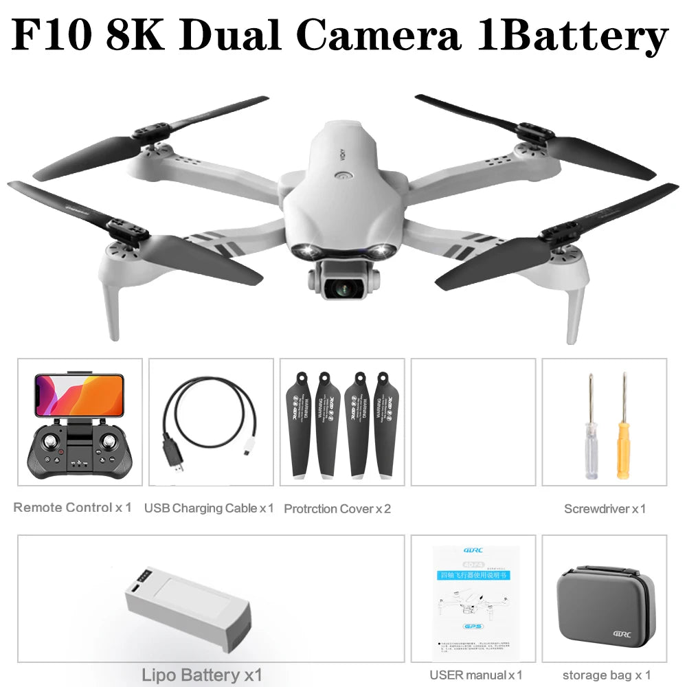4DRC F10 GPS Drone – 6K HD Dual Camera, Brushless, 2KM Range