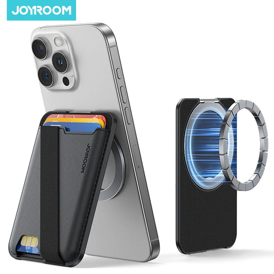 Joyroom Magnetic Phone Card Holder – Ultra-Slim Wallet Stand for iPhone 12–16