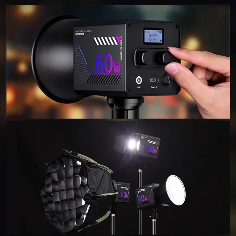 RGB Portable LED Video Light 10000mAh for Vlogging & Streaming