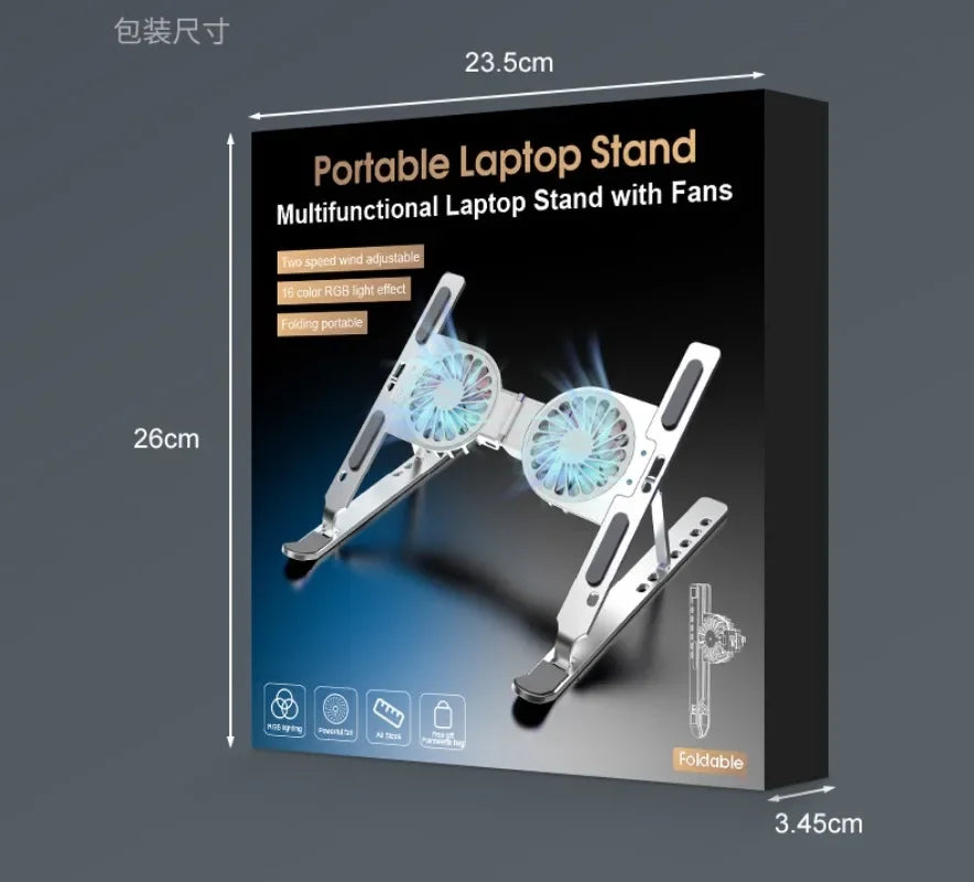 Adjustable Aluminium Laptop Stand with Air-Cooled Heat Dissipation