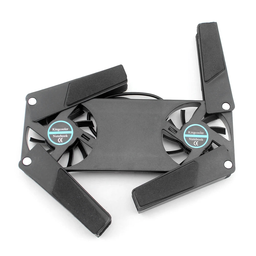 Foldable Laptop Cooling Pad – Dual USB Fans for 7–15 Inch Laptops
