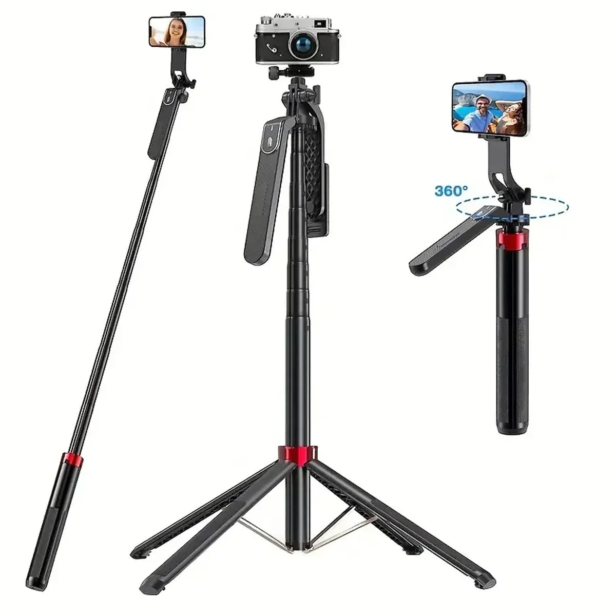Portable Camera Tripod with Wireless Remote for Video & Live Streaming