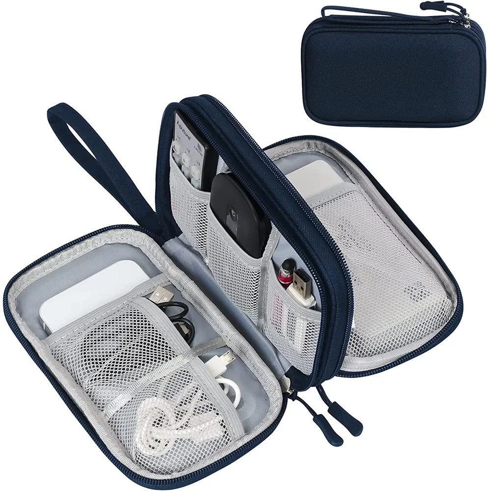 Waterproof Double-Layer Electronics Travel Organiser