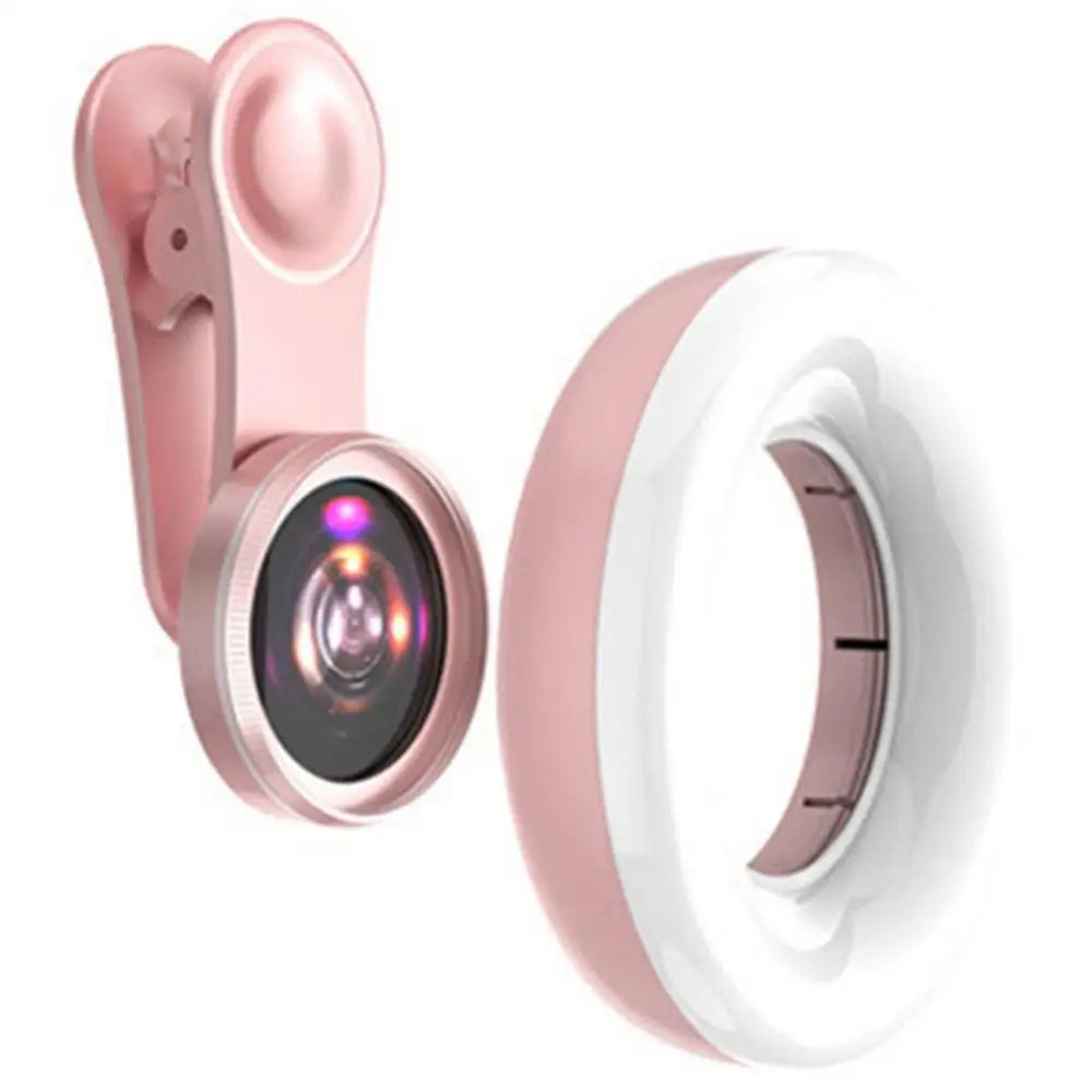20X Macro Lens with LED Ring Fill Light – Clip-On for Smartphone