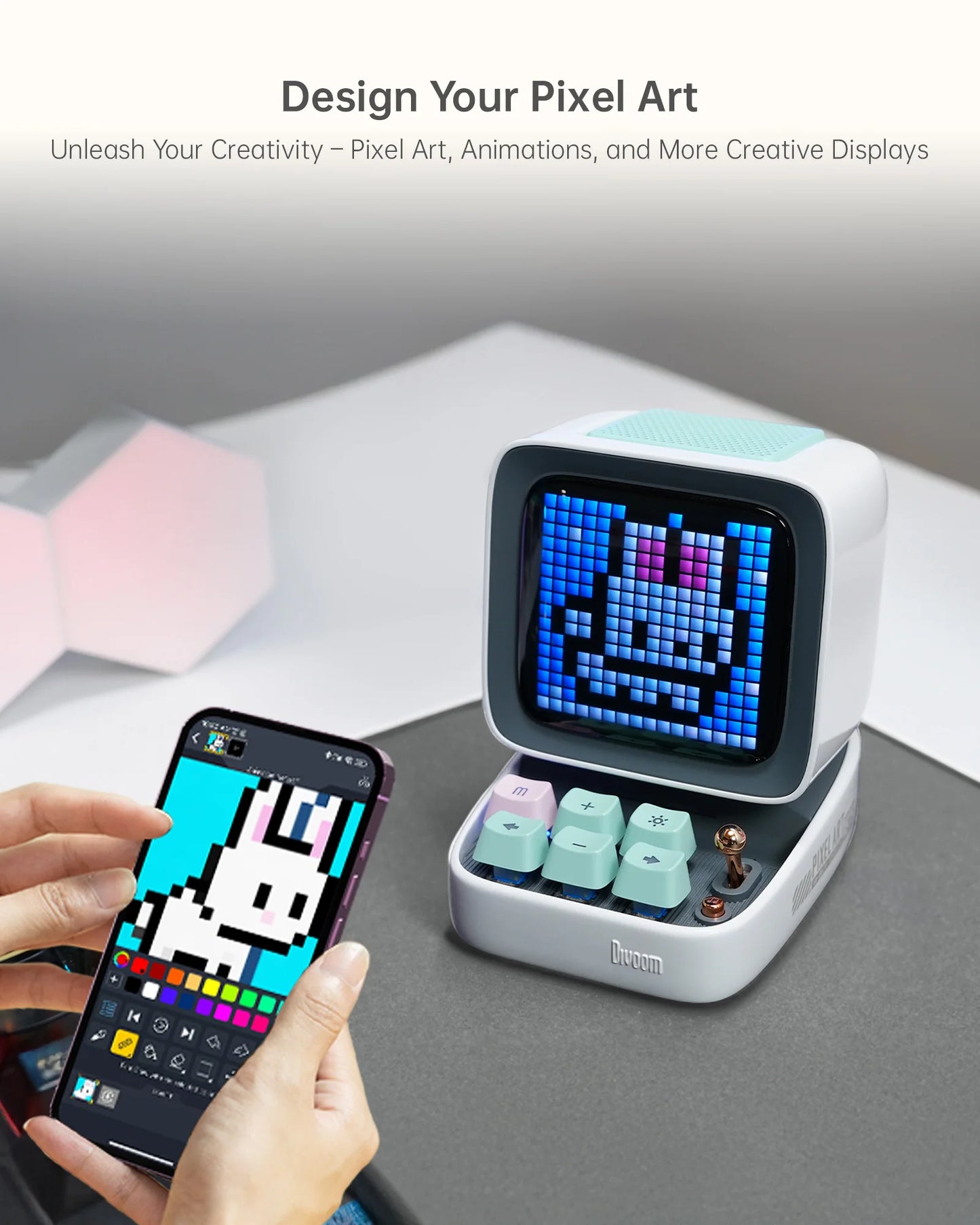 Divoom Ditoo-Pro Mini Pixel Art Bluetooth Speaker with LED Display