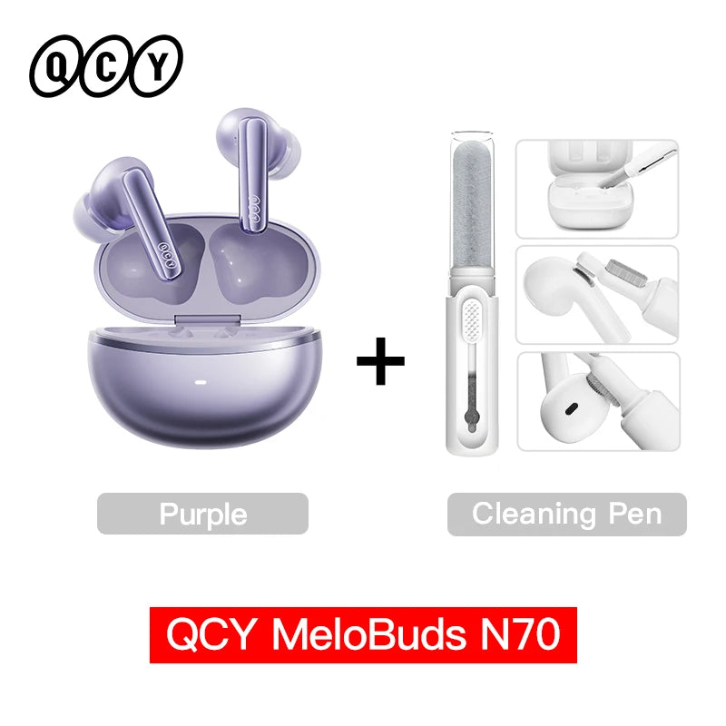 QCY MeloBuds N70 Adaptive ANC Earbuds – -56dB, 50Hr