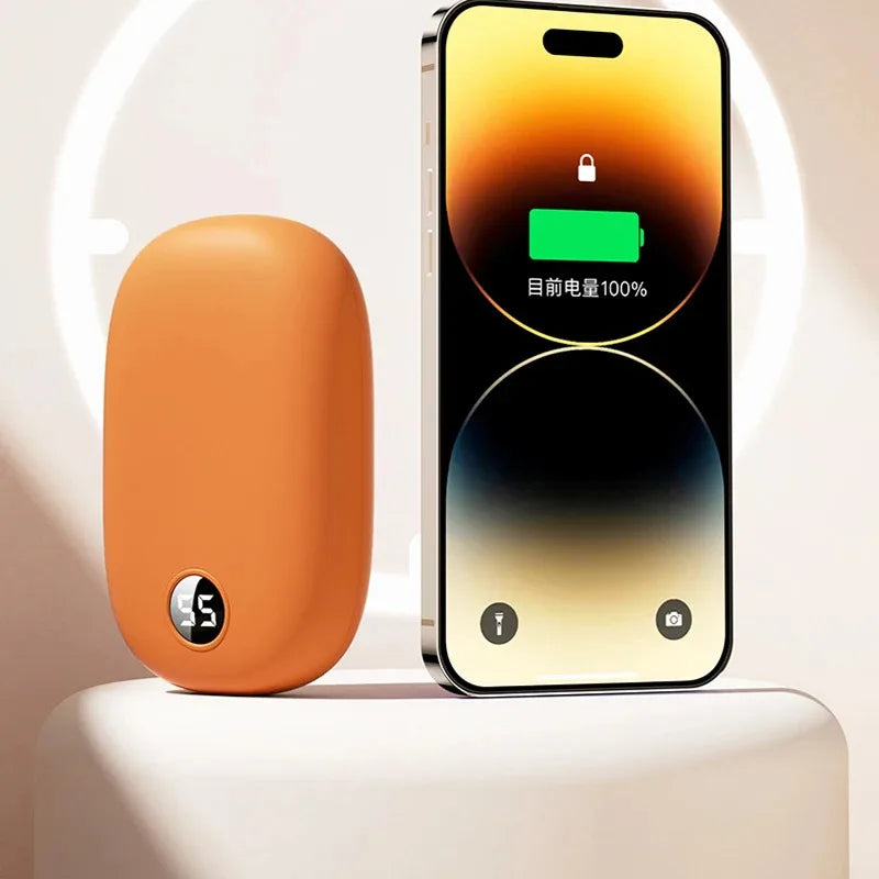 10000mAh 2-in-1 Hand Warmer & Power Bank – USB Rechargeable for Cold Weather
