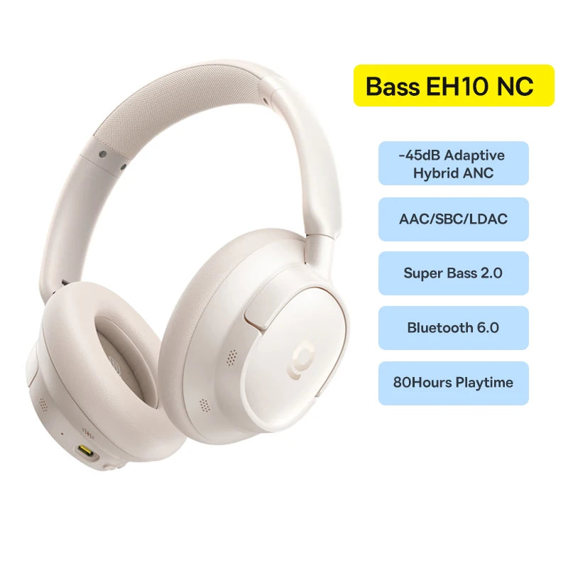 Baseus Bowie H1s ANC Wireless Headphones – 120Hr Battery