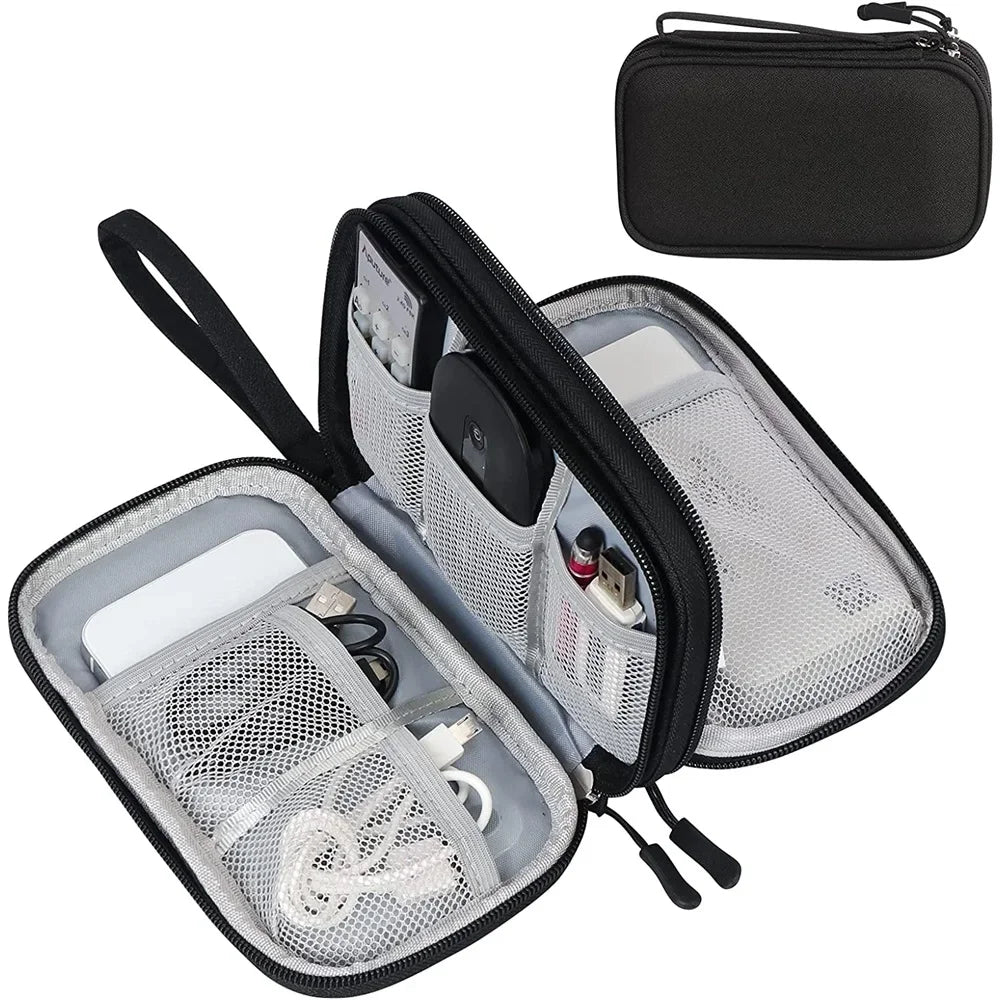 Waterproof Double-Layer Electronics Travel Organiser