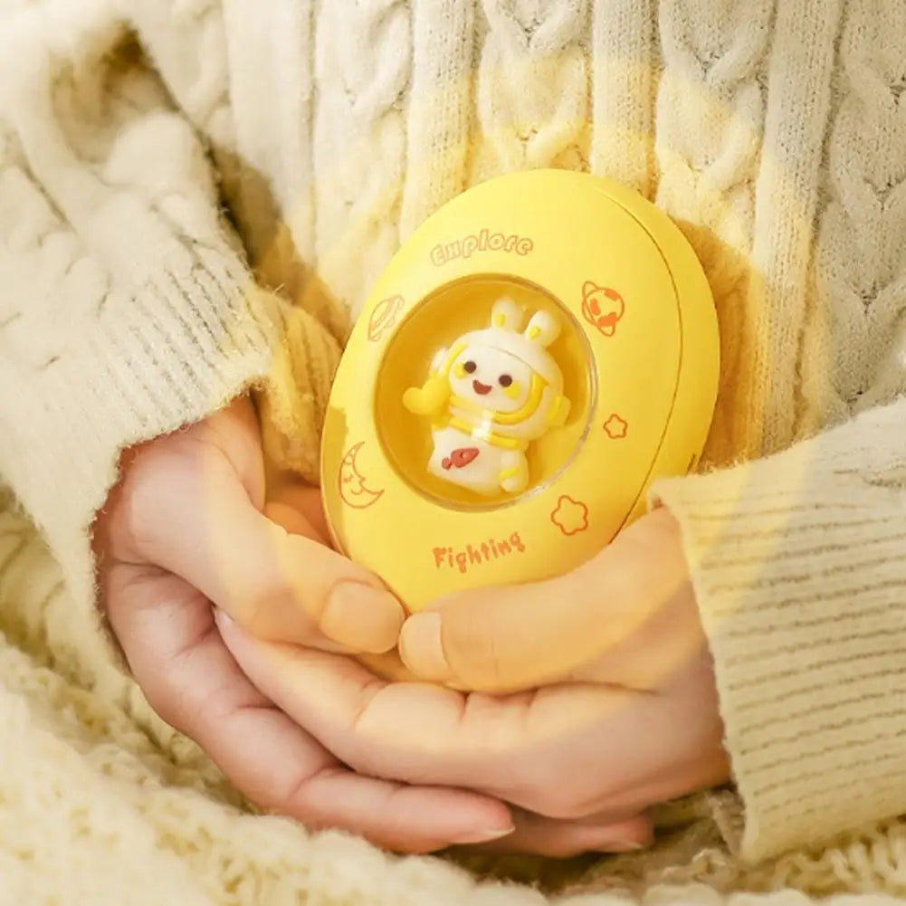 Cartoon Pocket Hand Warmer 1200mAh – USB Rechargeable with Ambient Light