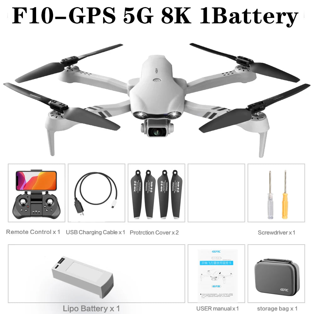 4DRC F10 GPS Drone – 6K HD Dual Camera, Brushless, 2KM Range