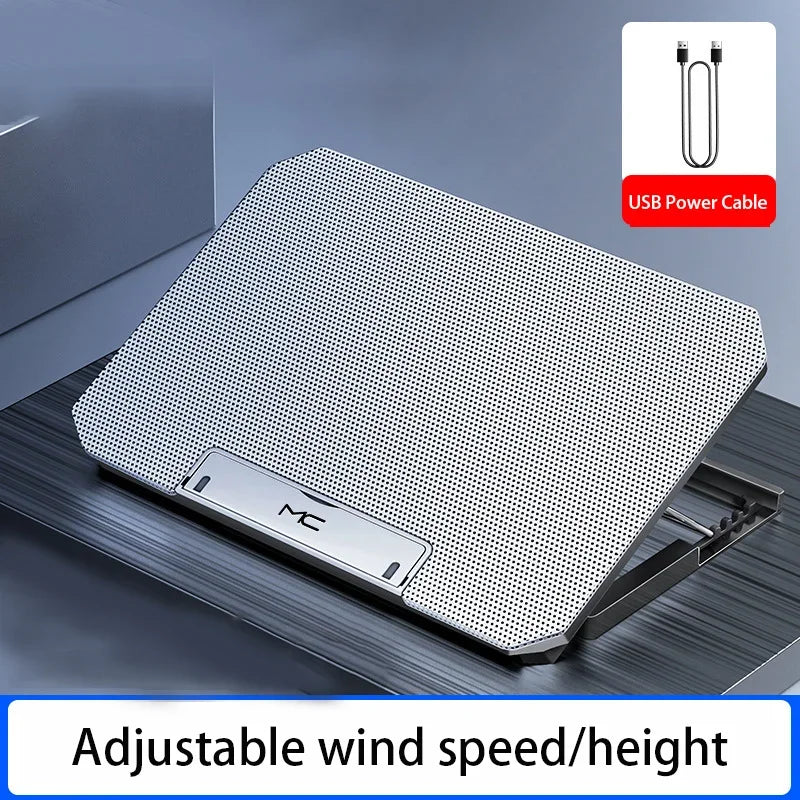 Gaming Laptop Cooling Pad – Adjustable Speed, Dual USB, 12–16"