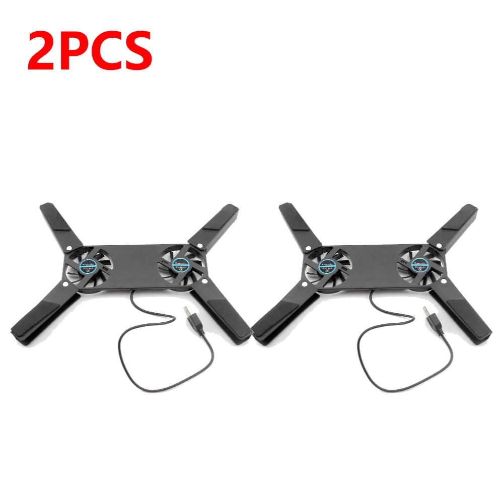 Foldable Laptop Cooling Pad – Dual USB Fans for 7–15 Inch Laptops