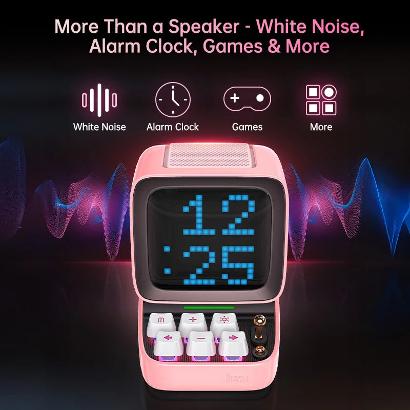 Divoom Ditoo-Pro Retro Pixel Art Bluetooth Speaker with Alarm Clock