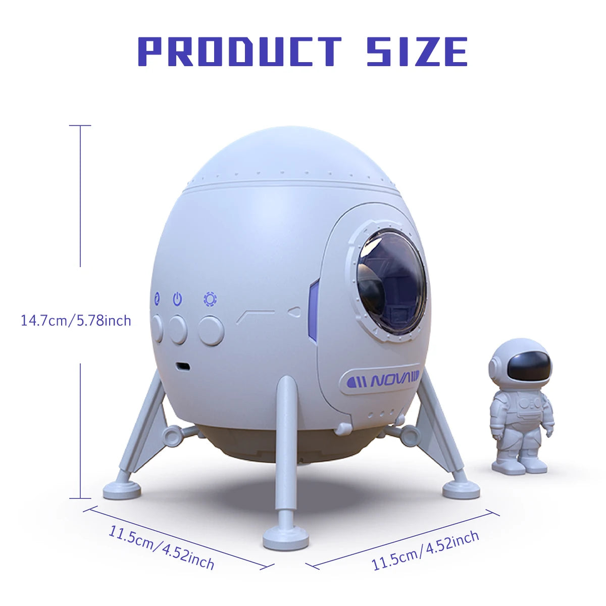 Astronaut Space Lander Galaxy Ceiling Projector with Remote & Lunar Mat