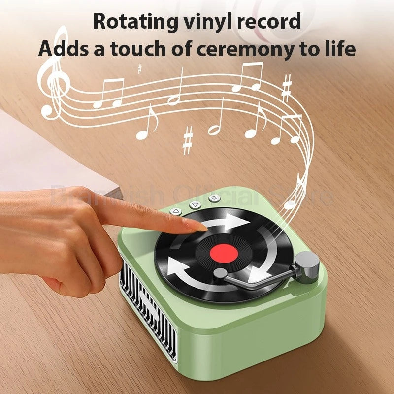 5W Vinyl Retro Bluetooth Speaker – Home Décor & Gift