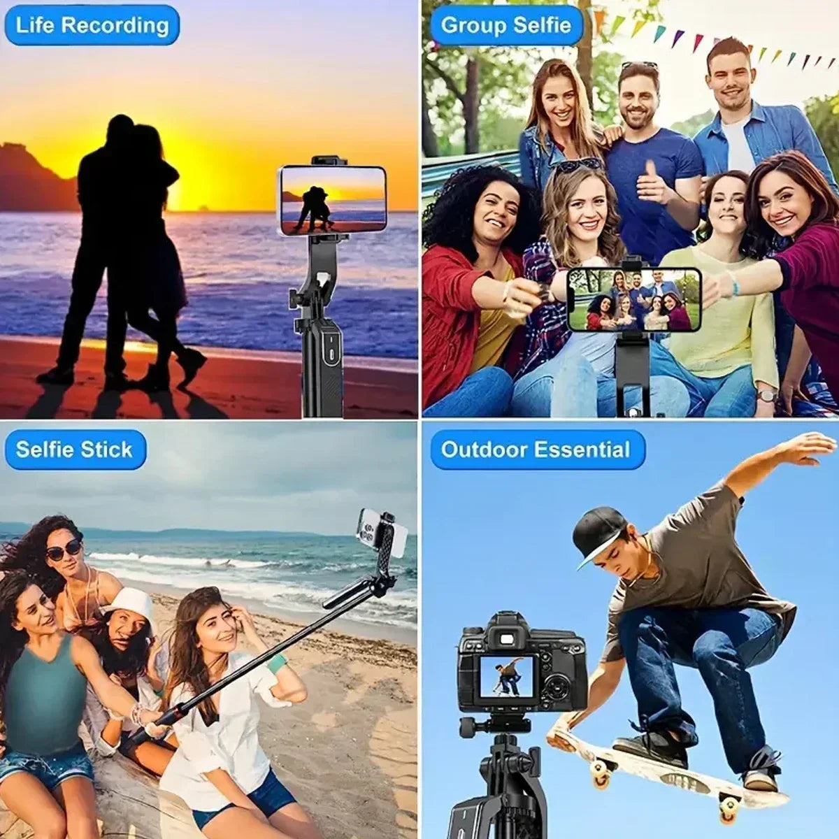 Portable Camera Tripod with Wireless Remote for Video & Live Streaming