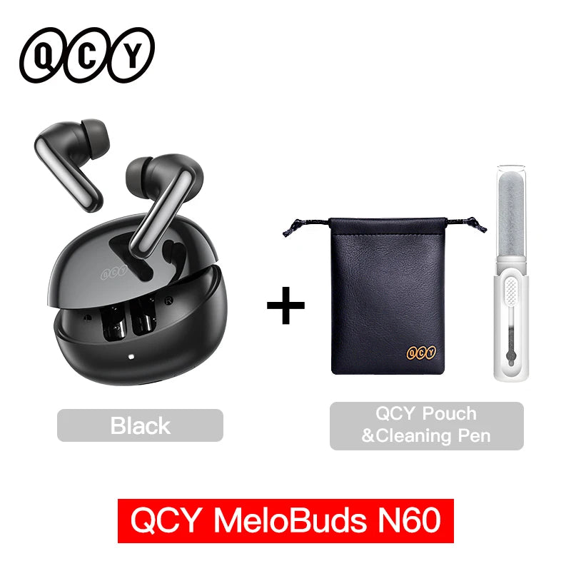 QCY MeloBuds N60 ANC Wireless Earbuds – Bluetooth 6.0, 45Hr