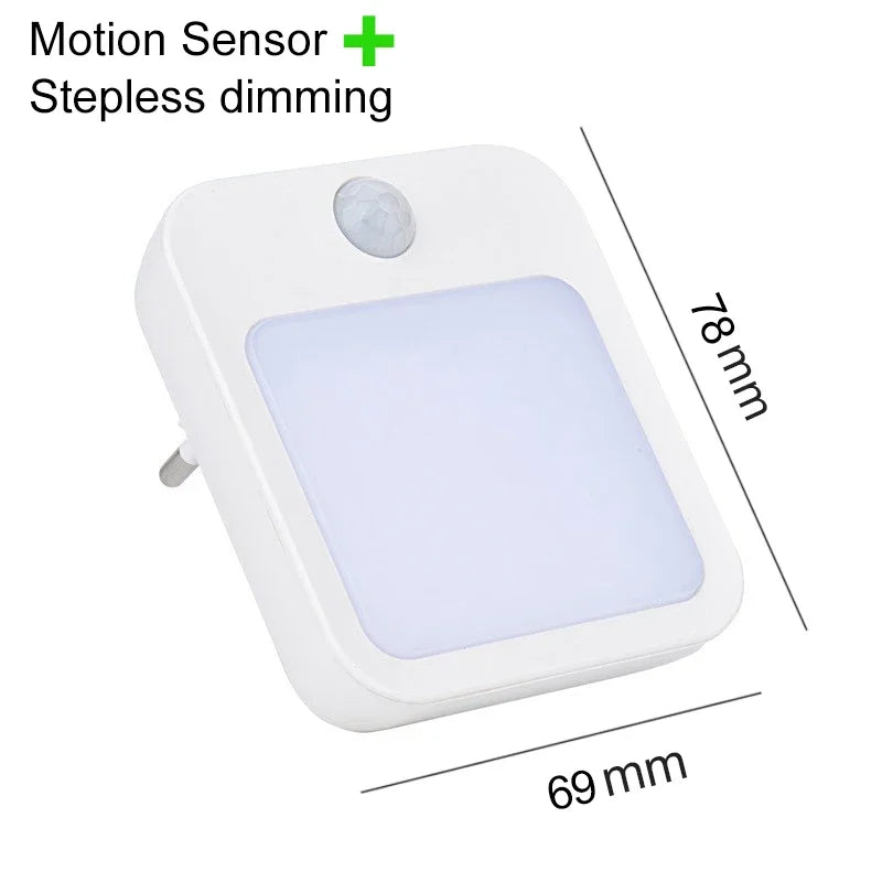 Motion Sensor Plug-In LED Night Light for Bedroom & Bedside