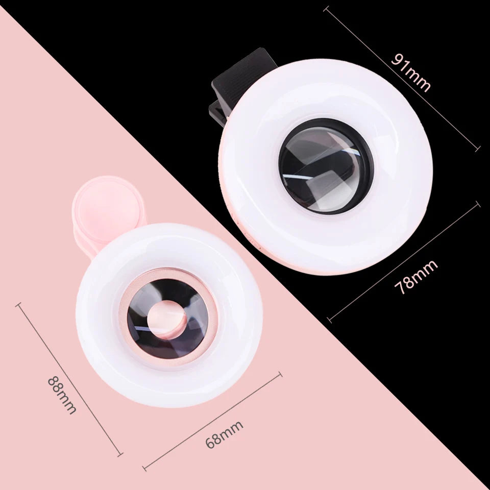 15X Zoom Macro Lens with LED Light – Clip-On Phone Magnifier
