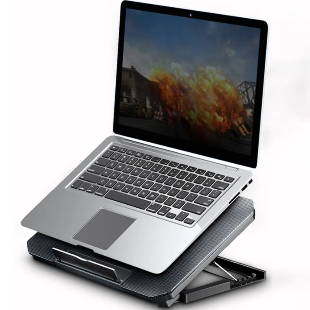 Portable Laptop Cooling Pad with USB & LED – Metal Mesh