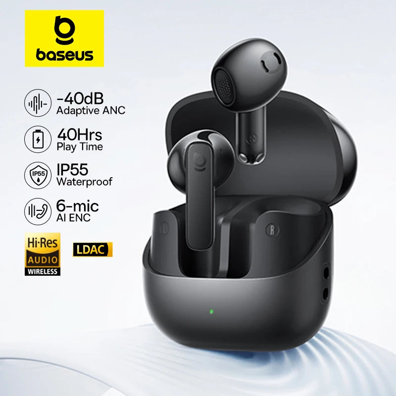 Baseus Bass BS1 ANC Earbuds – -40dB, Bluetooth 6.0, 40Hr