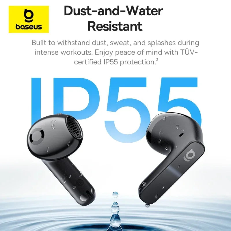 Baseus Bass BS1 ANC Earbuds – -40dB, Bluetooth 6.0, 40Hr