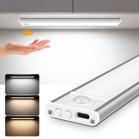 Magnetic Motion Sensor LED Light Bar – USB Rechargeable, 3 Colour Modes
