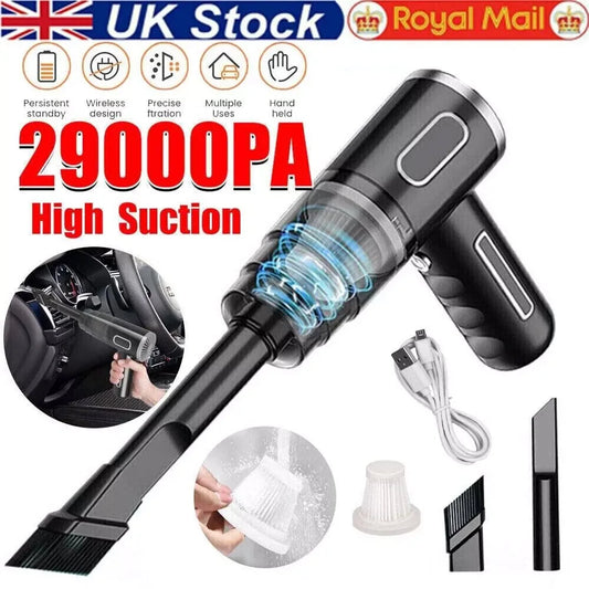 Mini Wireless Car Vacuum Cleaner 29000PA – USB Rechargeable