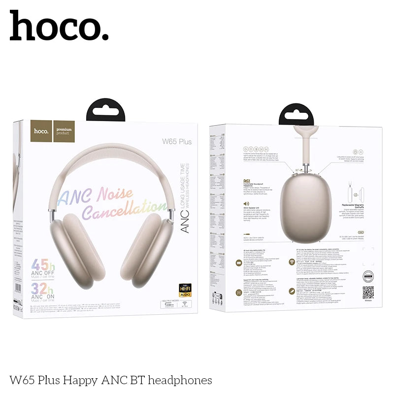 HOCO W65 Plus Over-Ear ANC Headphones
