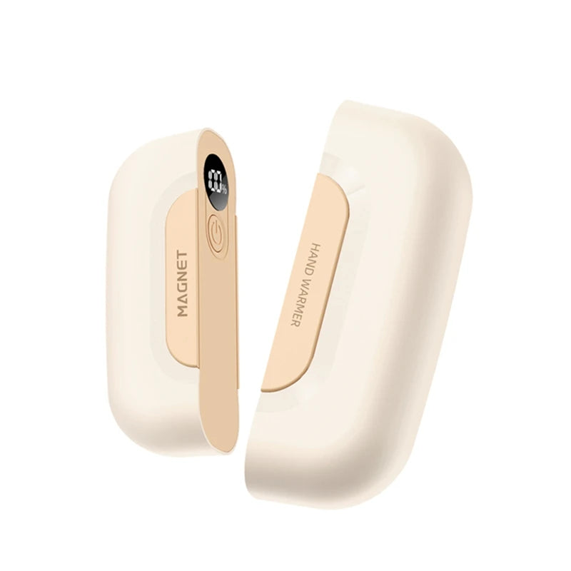 2-in-1 Magnetic Hand Warmer & Power Bank with Digital Display