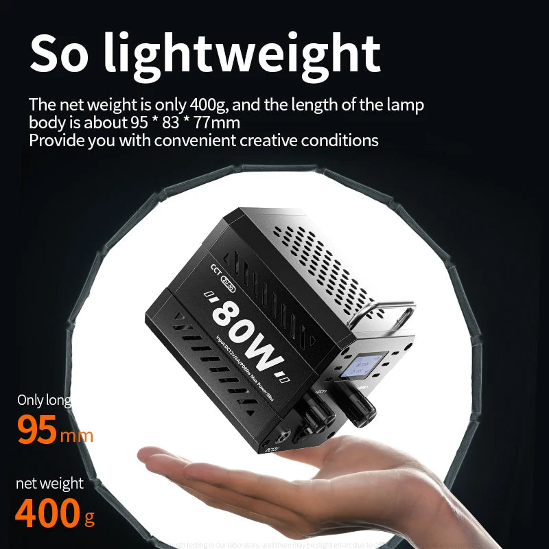 80W Dual Colour Temperature COB LED Video Light with Bowens Mount