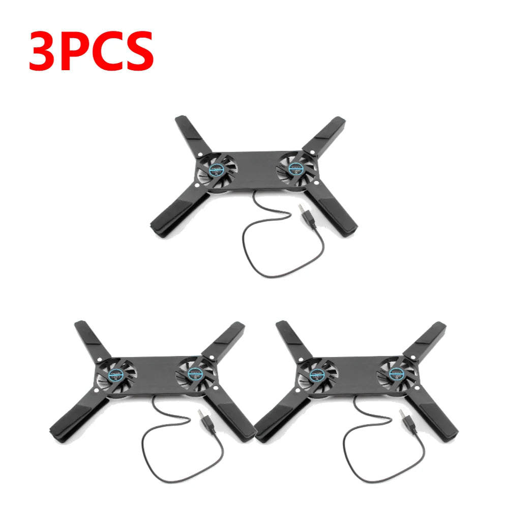 Foldable Laptop Cooling Pad – Dual USB Fans for 7–15 Inch Laptops