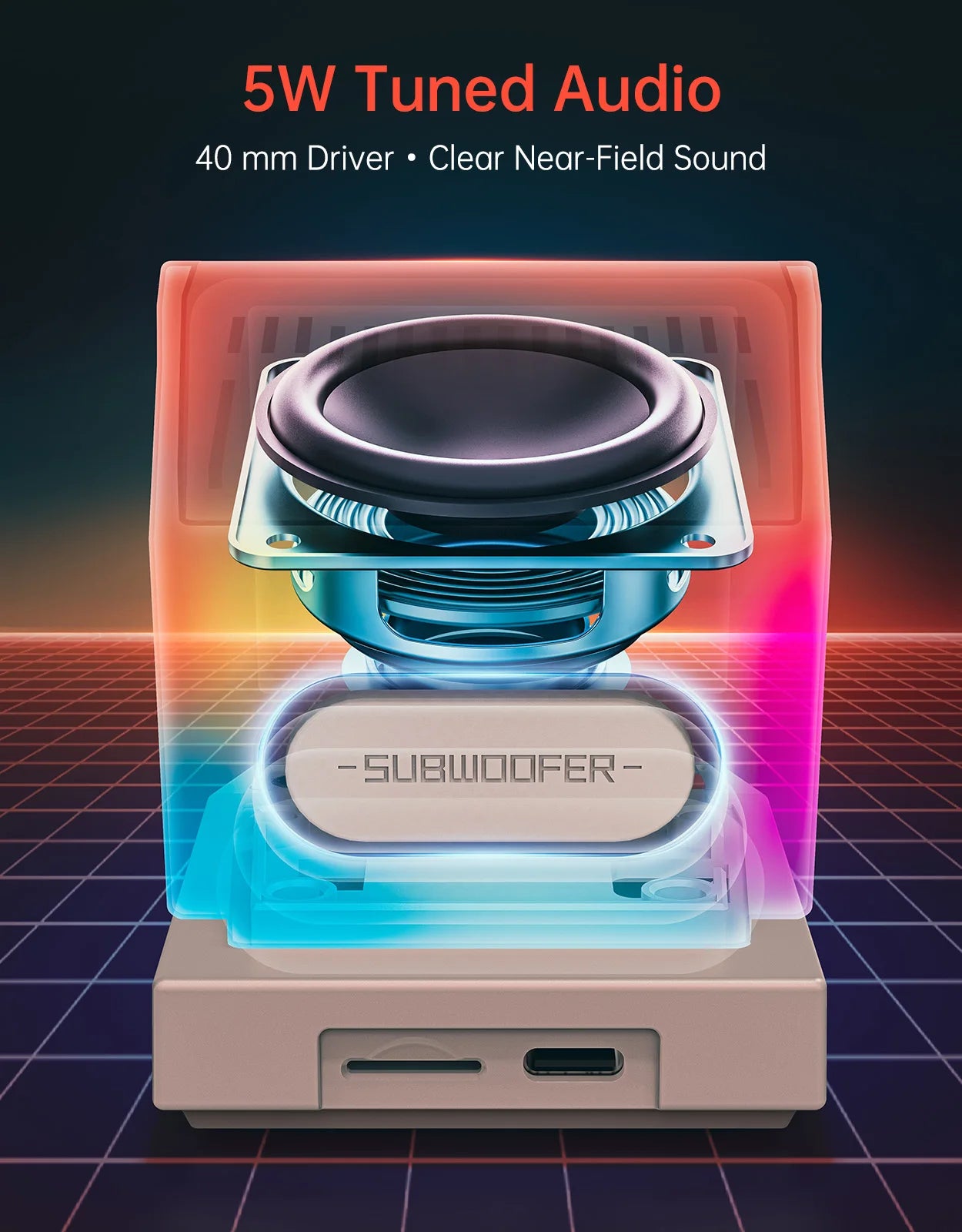 Divoom MiniToo Retro Pixel Art Portable Bluetooth Speaker