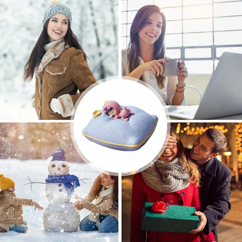 Cute Pet Pillow Hand Warmer – USB Rechargeable, Portable Winter Gift