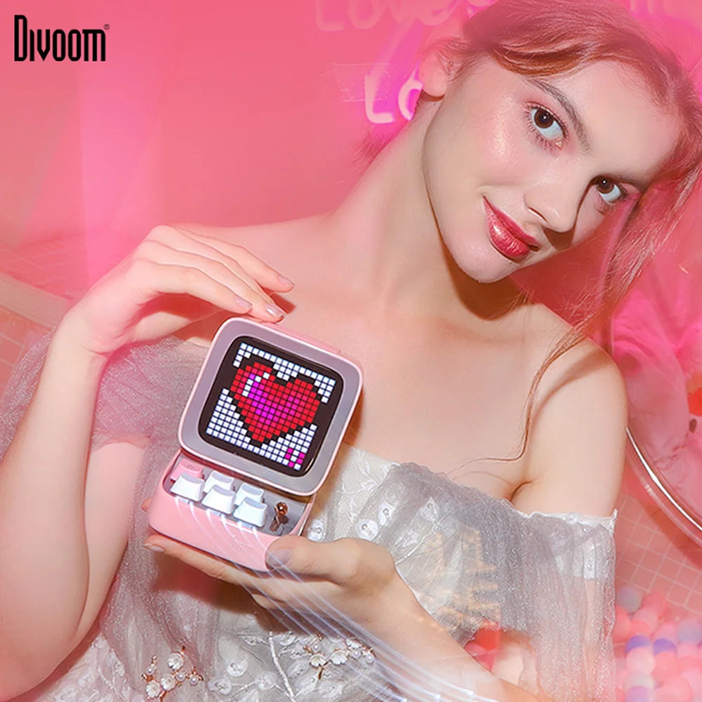 Divoom Ditoo-Pro Mini Pixel Art Bluetooth Speaker with LED Display