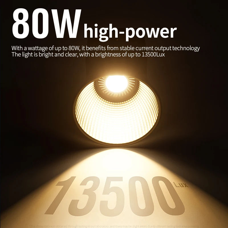 80W Dual Colour Temperature COB LED Video Light with Bowens Mount